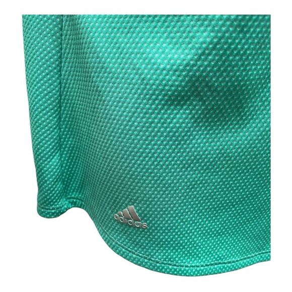 ADIDAS Golf Polo Shirt Size M Sleevesless Stretch Green Tank Top - Picture 3 of 8